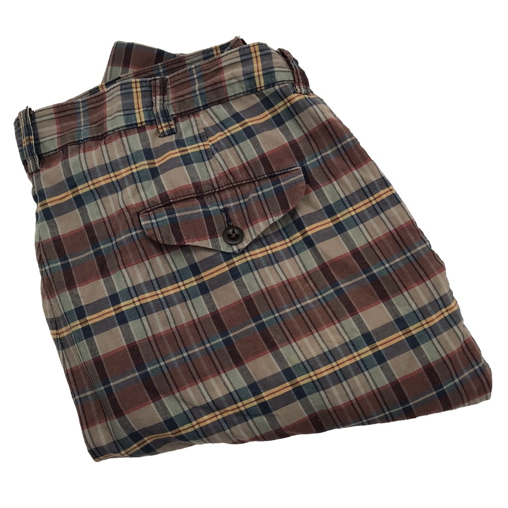 Y2K 90s Polo Ralph Lauren Shorts Mens 35 Plaid Chinos Golf 9" Inseam Retro‎ VTG